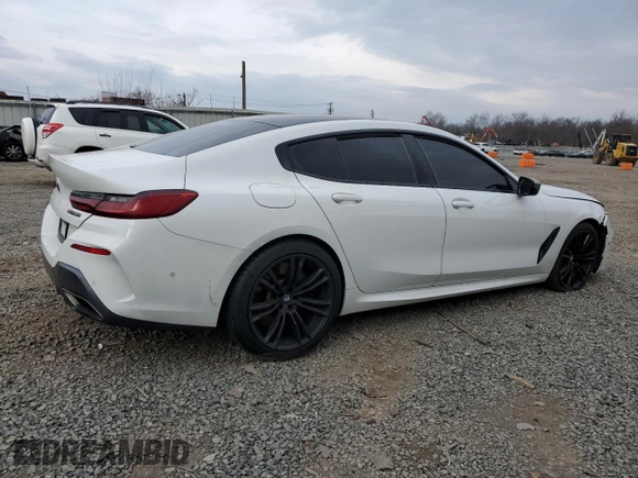 2020 BMW 8 Series M850i with VIN WBAGV8C00LCD80972, listed as a Copart auction lot 46907745 with Not provided miles and Salvage title. Bid and sale history available at DreamBid. Image 3.