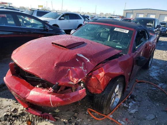 2007 Ford Mustang GT Deluxe with VIN 1ZVHT85H375293538, listed as a Copart auction lot 82388824 with 114,674 mi miles and Salvage Title. Bid and sale history available at carsss.com. Image 1.