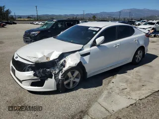 2015 Kia Optima LX with VIN KNAGM4A7XF5563118, listed as a Copart auction lot 50168315 with 111,042 mi miles and Salvage Title. Bid and sale history available at carsss.com. Image 1.