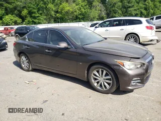 2014 Infiniti Q50 Premium with VIN JN1BV7AR7EM688839, listed as a Copart auction lot 53574965 with 157,861 mi miles and Clean Title. Bid and sale history available at carsss.com. Image 4.