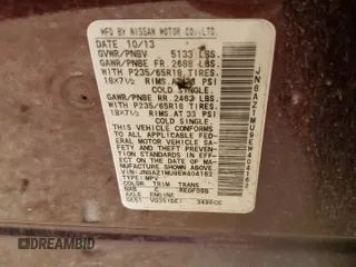 2014 Nissan Murano SL with VIN JN8AZ1MU9EW404162, listed as a Copart auction lot 65068494 with 0 mi miles and Salvage Title. Bid and sale history available at carsss.com. Image 16.