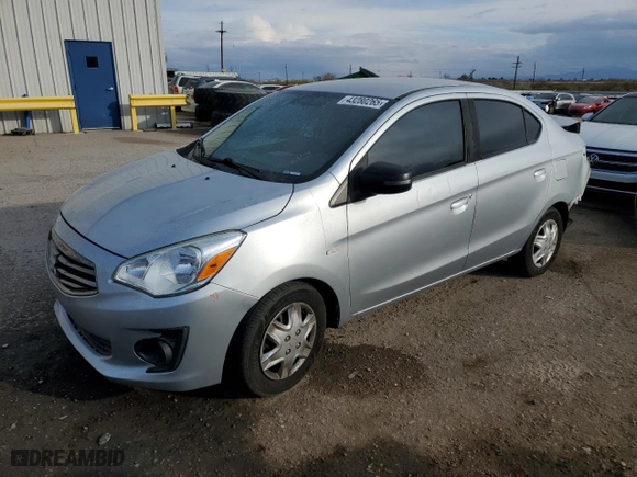 2017 Mitsubishi Mirage G4 ES with VIN ML32F3FJ4HHF16311, listed as a Copart auction lot 43280265 with 129,728 mi miles and Salvage Title. Bid and sale history available at carsss.com. Image 1.