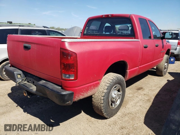 2004 Dodge Ram 2500 SLT with VIN 3D7KU28C34G206279, listed as a Copart auction lot 68125394 with 193,493 mi miles and Salvage Title. Bid and sale history available at carsss.com. Image 3.