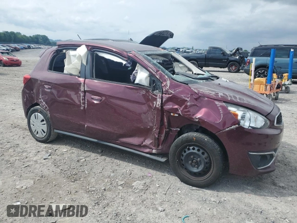 2020 Mitsubishi Mirage ES with VIN ML32A3HJ7LH010618, listed as a Copart auction lot 56702695 with 118,976 mi miles and Salvage title. Bid and sale history available at DreamBid. Image 4.