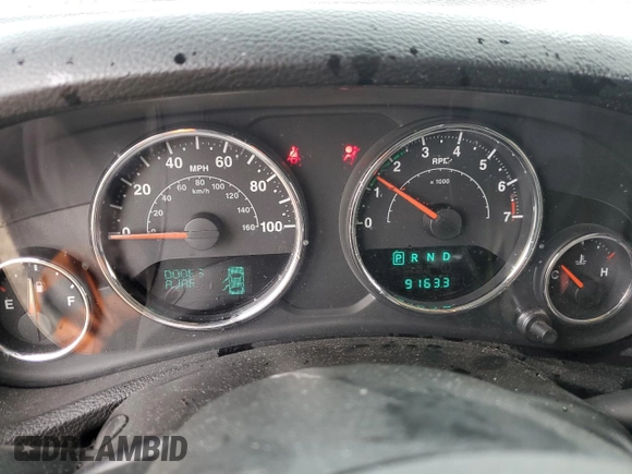2013 Jeep Wrangler Unlimited Sahara with VIN 1C4BJWEG8DL584909, listed as a Copart auction lot 58520555 with 91,633 mi miles and Salvage title. Bid and sale history available at DreamBid. Image 9.