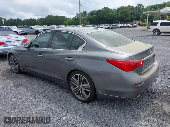 2014 Infiniti Q50 Hybrid Premium with VIN JN1AV7AP3EM690274, listed as a IAAI auction lot 42364775 with 123,315 mi miles and . Bid and sale history available at DreamBid. Image 3.