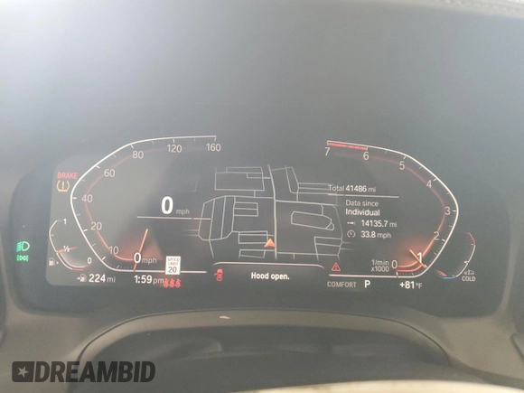2019 BMW 3 Series 330i xDrive with VIN WBA5R7C57KAJ86027, listed as a Copart auction lot 61203435 with 41,486 mi miles and Salvage title. Bid and sale history available at DreamBid. Image 9.