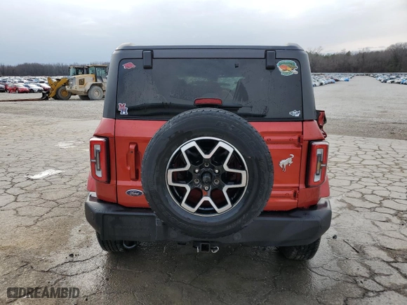 2023 Ford Bronco with VIN 1FMEE5BP3PLB71294, listed as a Copart auction lot 86829484 with 0 mi miles and Non Repairable. Bid and sale history available at carsss.com. Image 6.