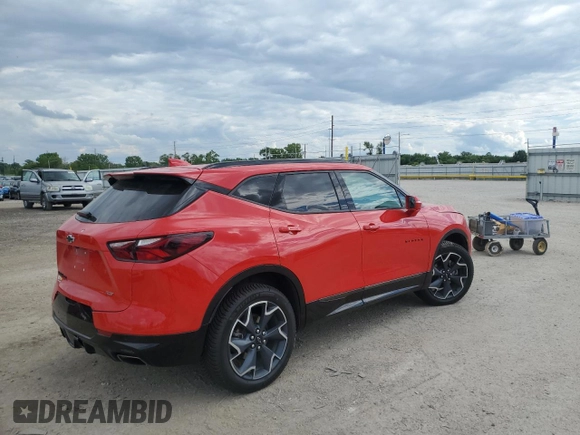 2020 Chevrolet Blazer RS z VIN 3GNKBKRS8LS573512, wystawiony jako Copart lot #58736815 z przebiegiem Nie podano mil oraz Szkoda całkowita • Salvage title. Historia ofert i sprzedaży dostępna na DreamBid. Obrazek 3.
