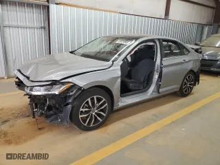 2025 Volkswagen Jetta SE with VIN 3VW7X7BU1SM028759, listed as a Copart auction lot 49928995 with 0 mi miles and Non Repairable. Bid and sale history available at carsss.com. Image 1.