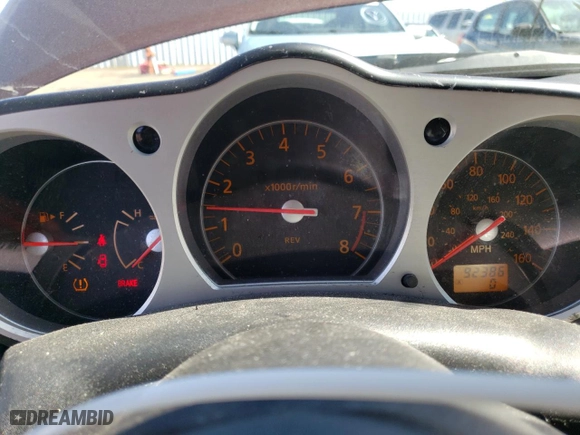 2006 Nissan 350Z with VIN JN1AZ34D36M301973, listed as a Copart auction lot 49859745 with 92,386 mi miles and Salvage Title. Bid and sale history available at carsss.com. Image 9.