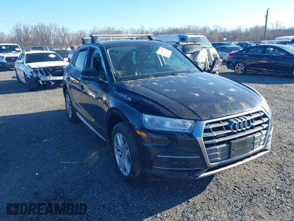 2020 Audi Q5 Premium with VIN WA1ANAFY5L2043678, listed as a IAAI auction lot 41893430 with 108,785 mi miles and . Bid and sale history available at DreamBid. Image 1.