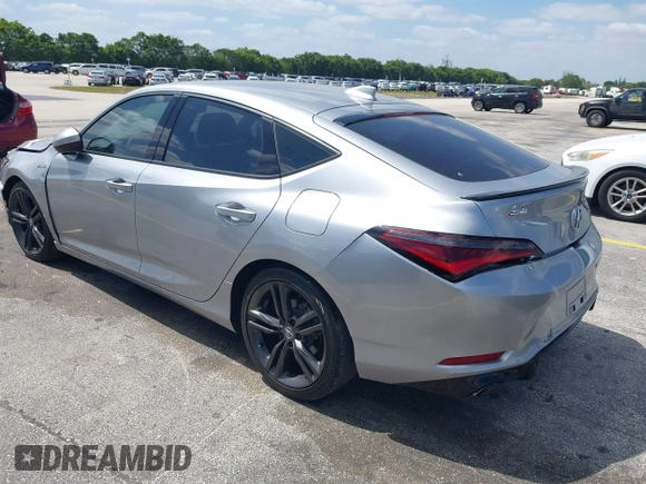 2023 Acura Integra w/A-Spec Package with VIN 19UDE4H39PA009519, listed as a IAAI auction lot 42168571 with 14,661 mi miles and . Bid and sale history available at DreamBid. Image 3.