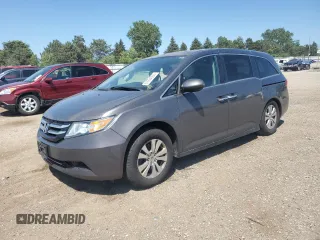 2014 Honda Odyssey EX-L with VIN 5FNRL5H61EB046935, listed as a Copart auction lot 61934055 with 132,876 mi miles and Salvage title. Bid and sale history available at DreamBid. Image 1.