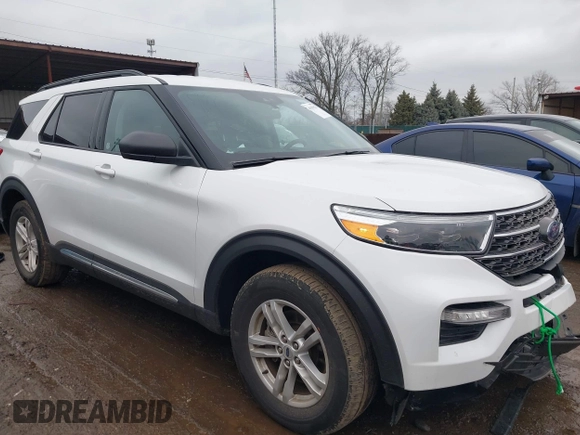 2023 Ford Explorer XLT with VIN 1FMSK8DH0PGB65108, listed as a IAAI auction lot 41519513 with 37,581 mi miles. Bid and sale history available at carsss.com. Image 1.