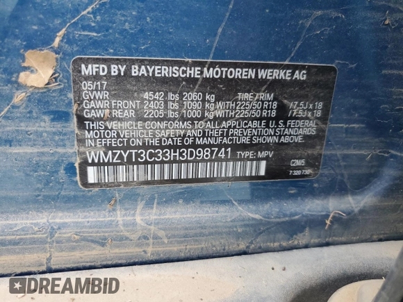 2017 MINI Countryman Cooper S с VIN WMZYT3C33H3D98741, выставлен на аукционе Copart как лот 77964194 с пробегом Не указан миль и Списание • Salvage title. История ставок и продаж доступна на DreamBid. Изображение 13.