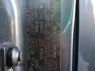 2014 Kia Cadenza Premium with VIN KNALN4D72E5124386, listed as a Copart auction lot 69717124 with 88,740 mi miles and Salvage Title. Bid and sale history available at carsss.com. Image 12.