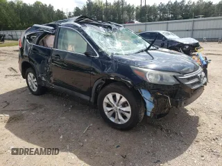 2013 Honda CR-V EX-L with VIN 2HKRM3H70DH515734, listed as a Copart auction lot 53114575 with Not Provided miles and Salvage Title. Bid and sale history available at DreamBid. Image 4.