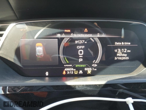 2022 Audi e-tron Chronos with VIN WA1VABGE9NB040096, listed as a Copart auction lot 44611785 with 49,609 mi miles and Salvage title. Bid and sale history available at DreamBid. Image 9.