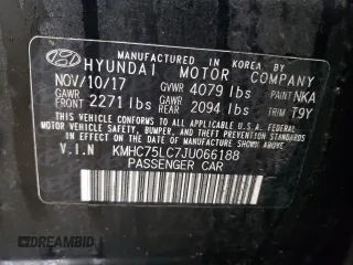 2018 Hyundai Ioniq SEL z VIN KMHC75LC7JU066188, wystawiony jako Copart lot #44547315 z przebiegiem 93 533 mil mil oraz Szkoda całkowita • Salvage title. Historia ofert i sprzedaży dostępna na DreamBid. Obrazek 12.