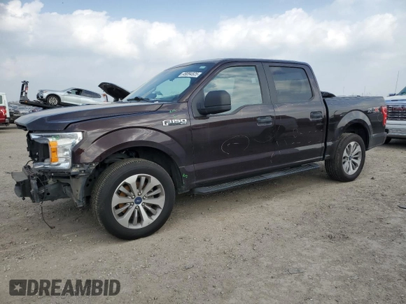 2018 Ford F-150 XL with VIN 1FTEW1CP2JKF67447, listed as a Copart auction lot 49094525 with 159,975 mi miles and Salvage Title. Bid and sale history available at carsss.com. Image 1.