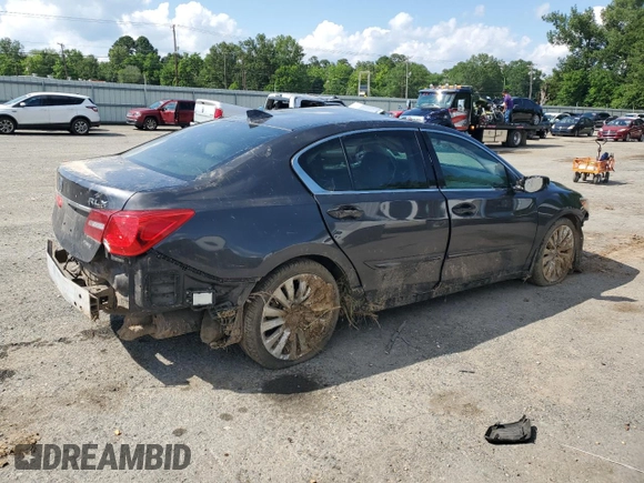 2015 Acura RLX Technology with VIN JH4KC1F57FC000544, listed as a Copart auction lot 58799935 with 151,390 mi miles and Salvage title. Bid and sale history available at DreamBid. Image 3.