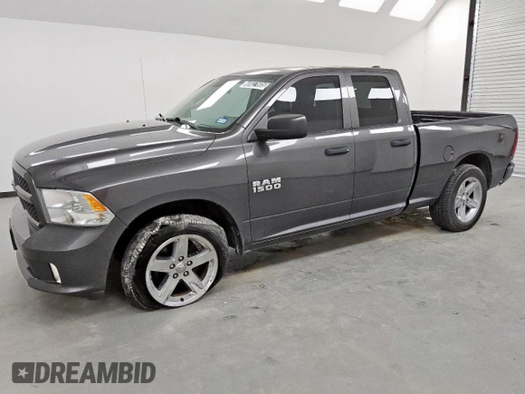 2018 Ram 1500 Express with VIN 1C6RR6FG2JS171561, listed as a Copart auction lot 60027605 with 103,648 mi miles and Clean title. Bid and sale history available at DreamBid. Image 1.