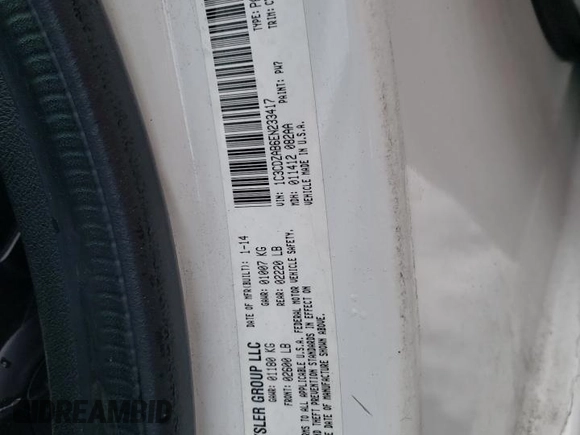 2014 Dodge Avenger SE with VIN 1C3CDZAB6EN233417, listed as a Copart auction lot 51273605 with 137,722 mi miles and Salvage Title. Bid and sale history available at DreamBid. Image 12.