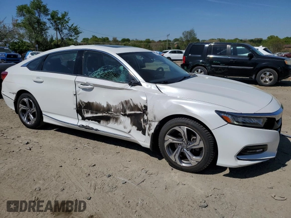 2018 Honda Accord EX with VIN 1HGCV1F48JA042296, listed as a Copart auction lot 54331195 with 110,105 mi miles and Salvage title. Bid and sale history available at DreamBid. Image 4.
