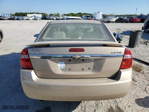 2005 Chevrolet Malibu LS with VIN 1G1ZT52865F261449, listed as a Copart auction lot 50224305 with 0 mi miles and Non Repairable. Bid and sale history available at carsss.com. Image 6.