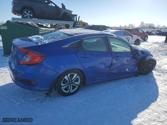 2017 Honda Civic Sedan LX with VIN 19XFC2F50HE027539, listed as a Copart auction lot 88356585 with 126,259 mi miles and Salvage Title. Bid and sale history available at carsss.com. Image 3.