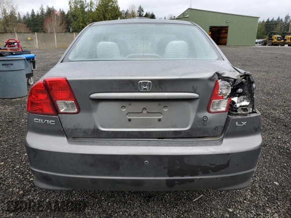 2004 Honda Civic LX with VIN 2HGES15524H625190, listed as a Copart auction lot 50346525 with 160,807 mi miles and Salvage Title. Bid and sale history available at DreamBid. Image 6.