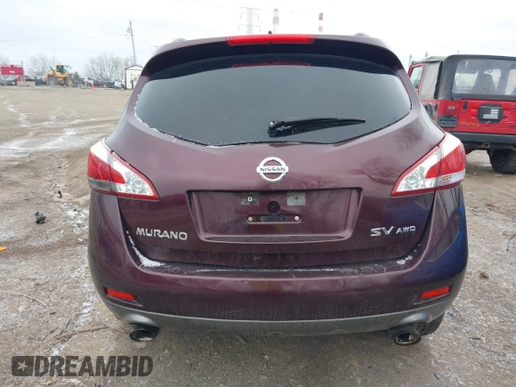 2013 Nissan Murano SV with VIN JN8AZ1MW5DW313664, listed as a IAAI auction lot 41570191 with 125,497 mi miles and . Bid and sale history available at carsss.com. Image 16.