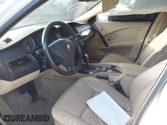 2007 BMW 5 Series 530i with VIN WBANE73567CM49194, listed as a IAAI auction lot 41714331 with 1 mi miles. Bid and sale history available at carsss.com. Image 5.