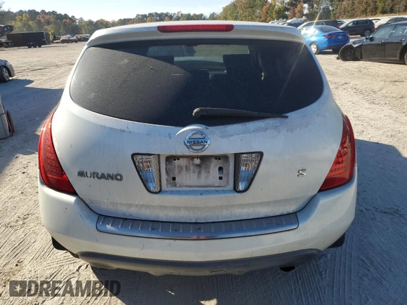 2006 Nissan Murano S with VIN JN8AZ08TX6W415345, listed as a Copart auction lot 78398824 with 240,480 mi miles and Salvage title. Bid and sale history available at DreamBid. Image 6.
