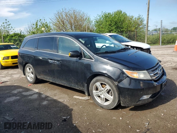 2011 Honda Odyssey Touring Elite with VIN 5FNRL5H93BB091560, listed as a Copart auction lot 52836454 with 288,041 mi miles and Salvage Title. Bid and sale history available at DreamBid. Image 4.