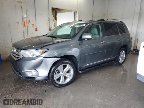 2012 Toyota Highlander Limited with VIN 5TDDK3EHXCS116447, listed as a Copart auction lot 57588265 with 152,799 mi miles and Salvage title. Bid and sale history available at DreamBid. Image 1.