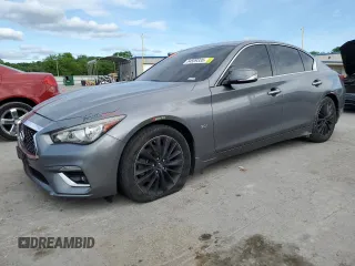 2018 Infiniti Q50 Luxe with VIN JN1EV7AR6JM444784, listed as a Copart auction lot 54509335 with 69,997 mi miles and Salvage Title. Bid and sale history available at carsss.com. Image 1.
