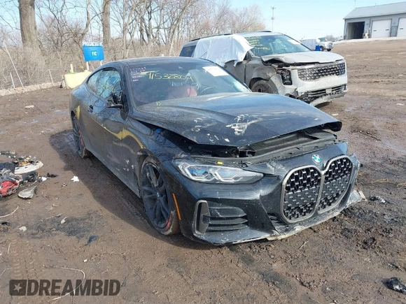 2021 BMW 4 Series M440i xDrive with VIN WBA13AR07MCF99133, listed as a IAAI auction lot 41532804 with 14,983 mi miles and . Bid and sale history available at DreamBid. Image 1.