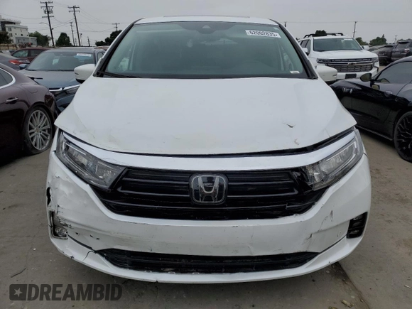 2022 Honda Odyssey Elite with VIN 5FNRL6H91NB009531, listed as a Copart auction lot 62002835 with 77,822 mi miles and Salvage title. Bid and sale history available at DreamBid. Image 5.