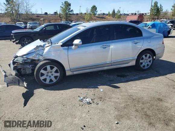 2010 Honda Civic LX with VIN 2HGFA1F51AH306669, listed as a Copart auction lot 50450825 with 143,659 mi miles and Salvage Title. Bid and sale history available at DreamBid. Image 1.