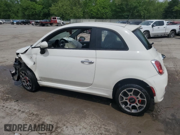 2015 FIAT 500 Sport z VIN 3C3CFFBRXFT625516, wystawiony jako Copart lot #57797775 z przebiegiem Nie podano mil oraz Szkoda całkowita • Salvage title. Historia ofert i sprzedaży dostępna na DreamBid. Obrazek 2.