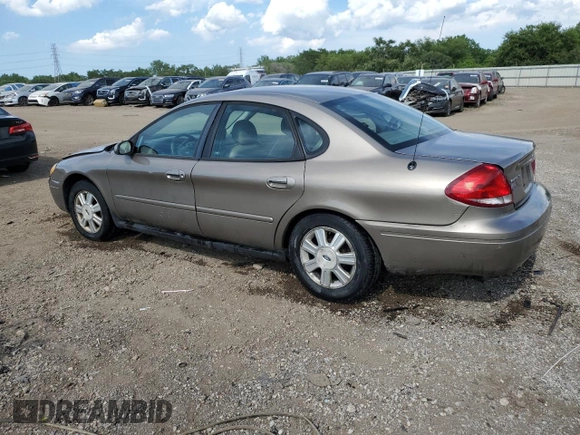 2005 Ford Taurus SEL with VIN 1FAFP56U25A287362, listed as a Copart auction lot 62753335 with 155,036 mi miles and Salvage title. Bid and sale history available at DreamBid. Image 2.