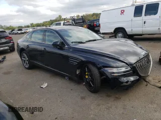 2023 Genesis G80 2.5T with VIN KMTGA4SC5PU152905, listed as a Copart auction lot 72038584 with 12,485 mi miles and Salvage Title. Bid and sale history available at carsss.com. Image 4.