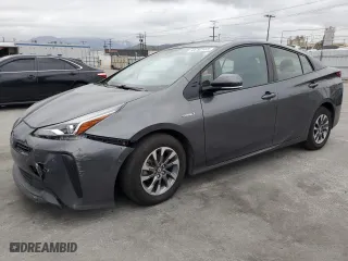 2019 Toyota Prius L Eco with VIN JTDKARFU7K3086591, listed as a Copart auction lot 53752155 with 65,064 mi miles and Salvage Title. Bid and sale history available at carsss.com. Image 1.