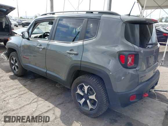 2021 Jeep Renegade Trailhawk with VIN ZACNJDC10MPM34625, listed as a IAAI auction lot 42116576 with 74,883 mi miles and . Bid and sale history available at DreamBid. Image 3.