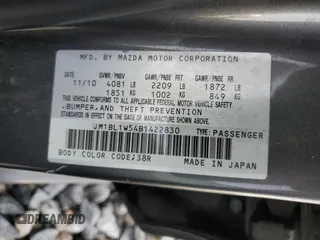 2011 Mazda 3 S Grand Touring with VIN JM1BL1W54B1422830, listed as a Copart auction lot 46883835 with 85,249 mi miles and Salvage Title. Bid and sale history available at DreamBid. Image 14.
