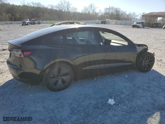 2021 Tesla Model 3 Standard Range Plus with VIN 5YJ3E1EA6MF871143, listed as a Copart auction lot 46451445 with 61,265 mi miles and Salvage Title. Bid and sale history available at carsss.com. Image 3.