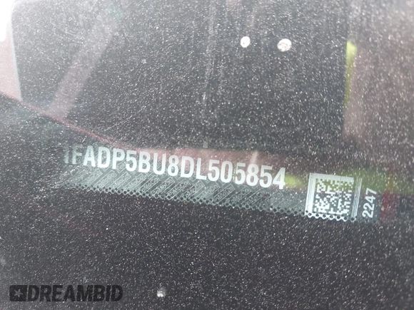 2013 Ford C-Max SEL with VIN 1FADP5BU8DL505854, listed as a IAAI auction lot 42121091 with Not Provided miles. Bid and sale history available at carsss.com. Image 9.
