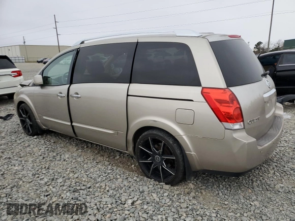 2007 Nissan Quest S with VIN 5N1BV28U07N116577, listed as a Copart auction lot 83698144 with 143,921 mi miles and Salvage Title. Bid and sale history available at carsss.com. Image 2.